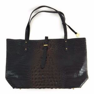 Brahmin Designer Brown Snake Skin Leather Purse